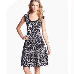 Rebecca Taylor Intarsia Dress Leopard Print M NWOT